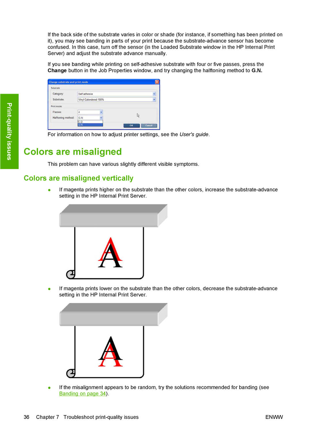 HP L65500 manual Colors are misaligned vertically 