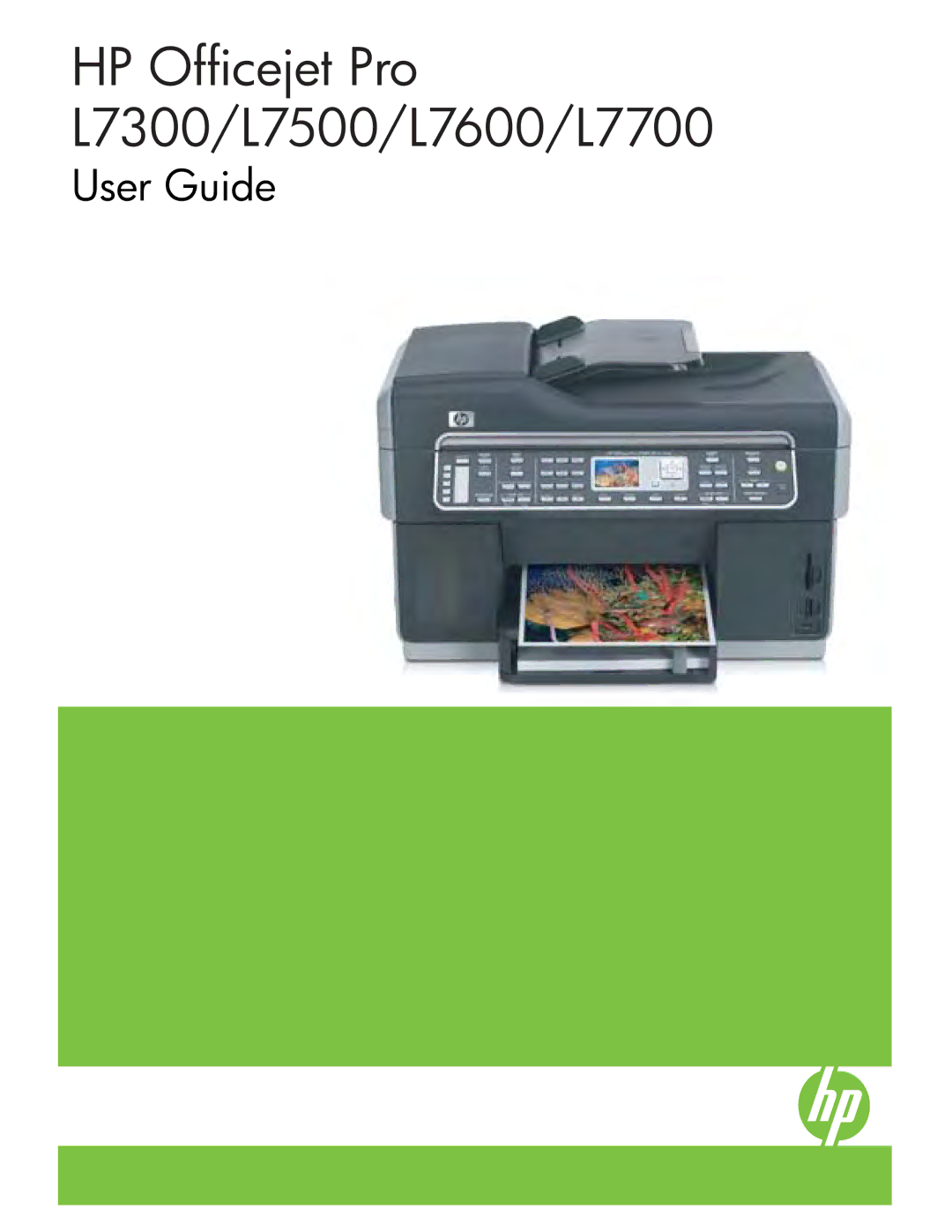 HP manual HP Officejet Pro L7300/L7500/L7600/L7700 