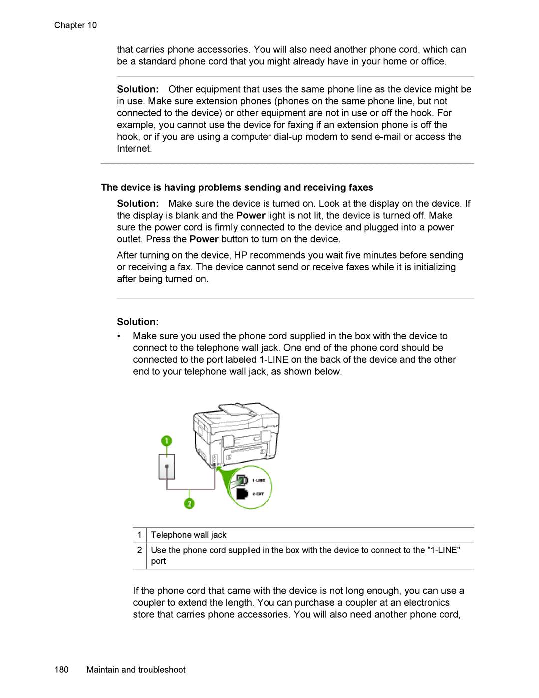 HP L7500 manual Device is having problems sending and receiving faxes 