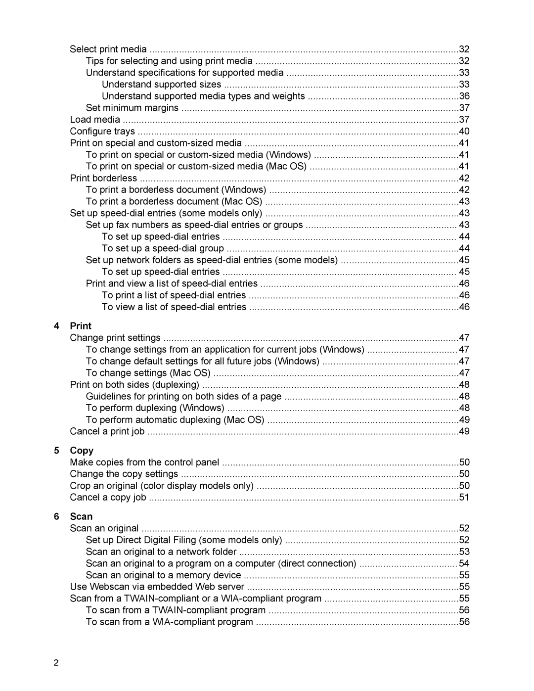 HP L7500 manual Print, Copy, Scan 