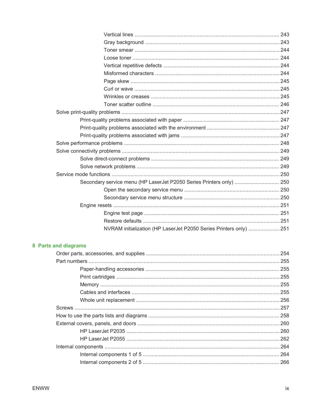 HP Laser CE461A#ABA manual Parts and diagrams 