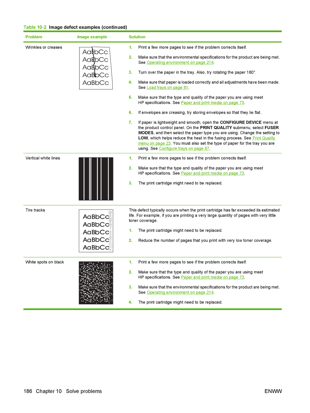 HP Laser CE527A#ABA manual Using. See Configure trays on, Tire tracks 