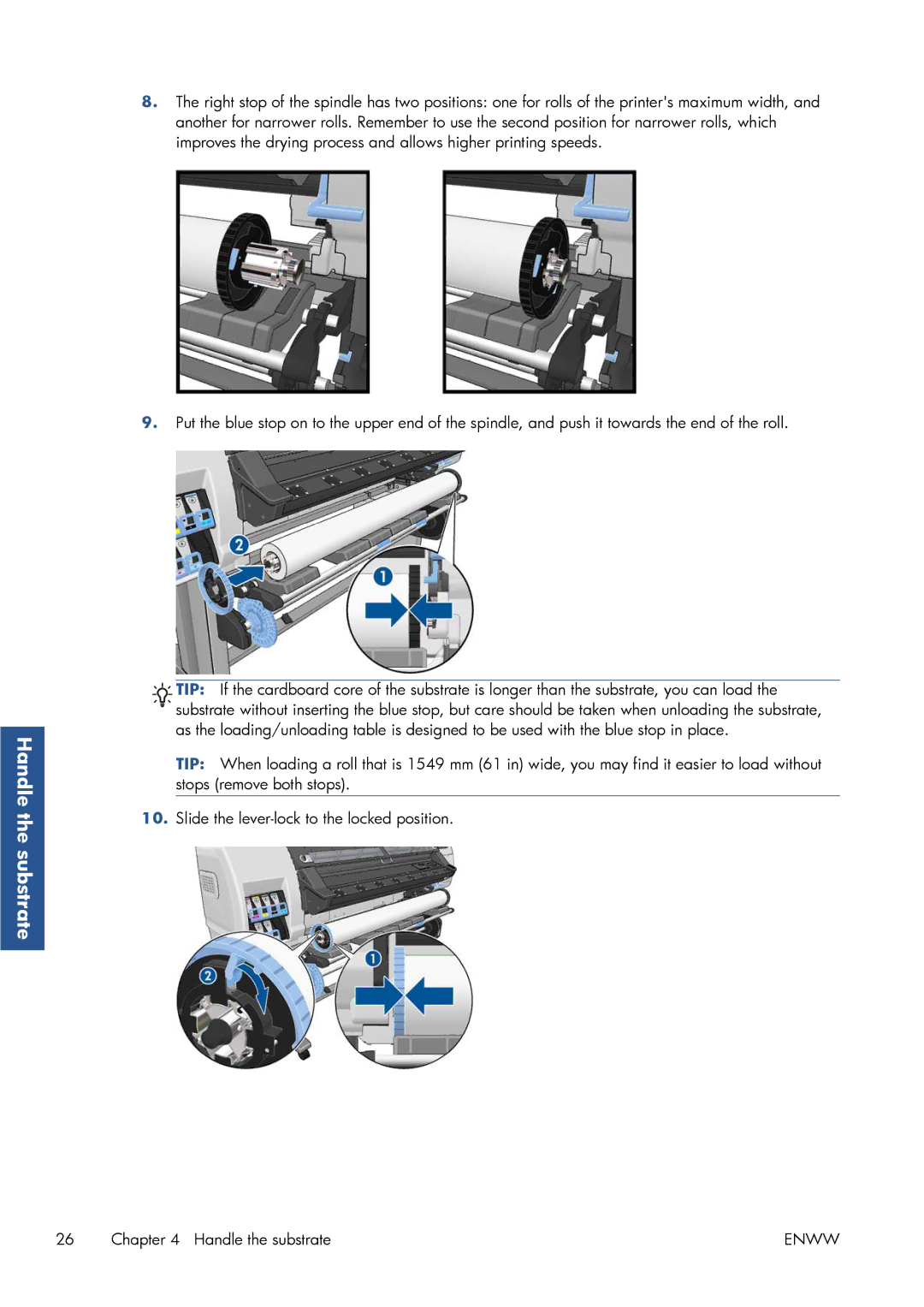 HP Latex 260 61-in ( L26500 61-in ), Latex 260 61-in Japan ( L26500 61-in Japan ) manual Handle the substrate 