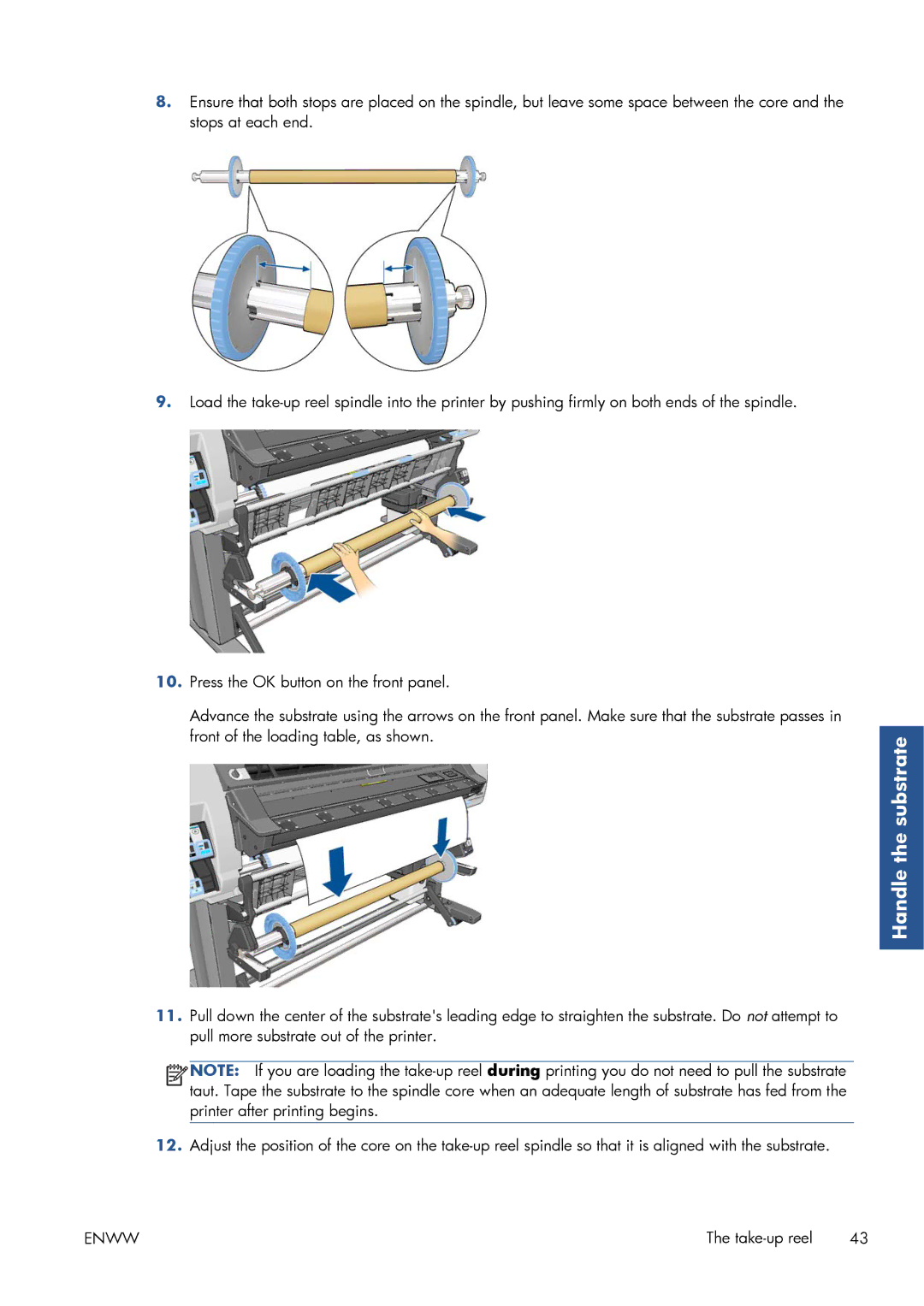 HP Latex 260 61-in Japan ( L26500 61-in Japan ), Latex 260 61-in ( L26500 61-in ) manual Handle the substrate 