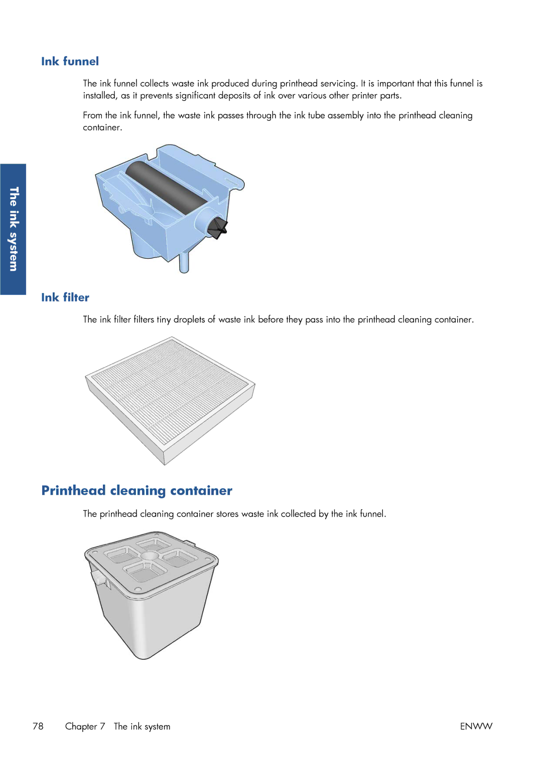 HP Latex 260 61-in ( L26500 61-in ), Latex 260 61-in Japan ( L26500 61-in Japan ) Printhead cleaning container, Ink funnel 