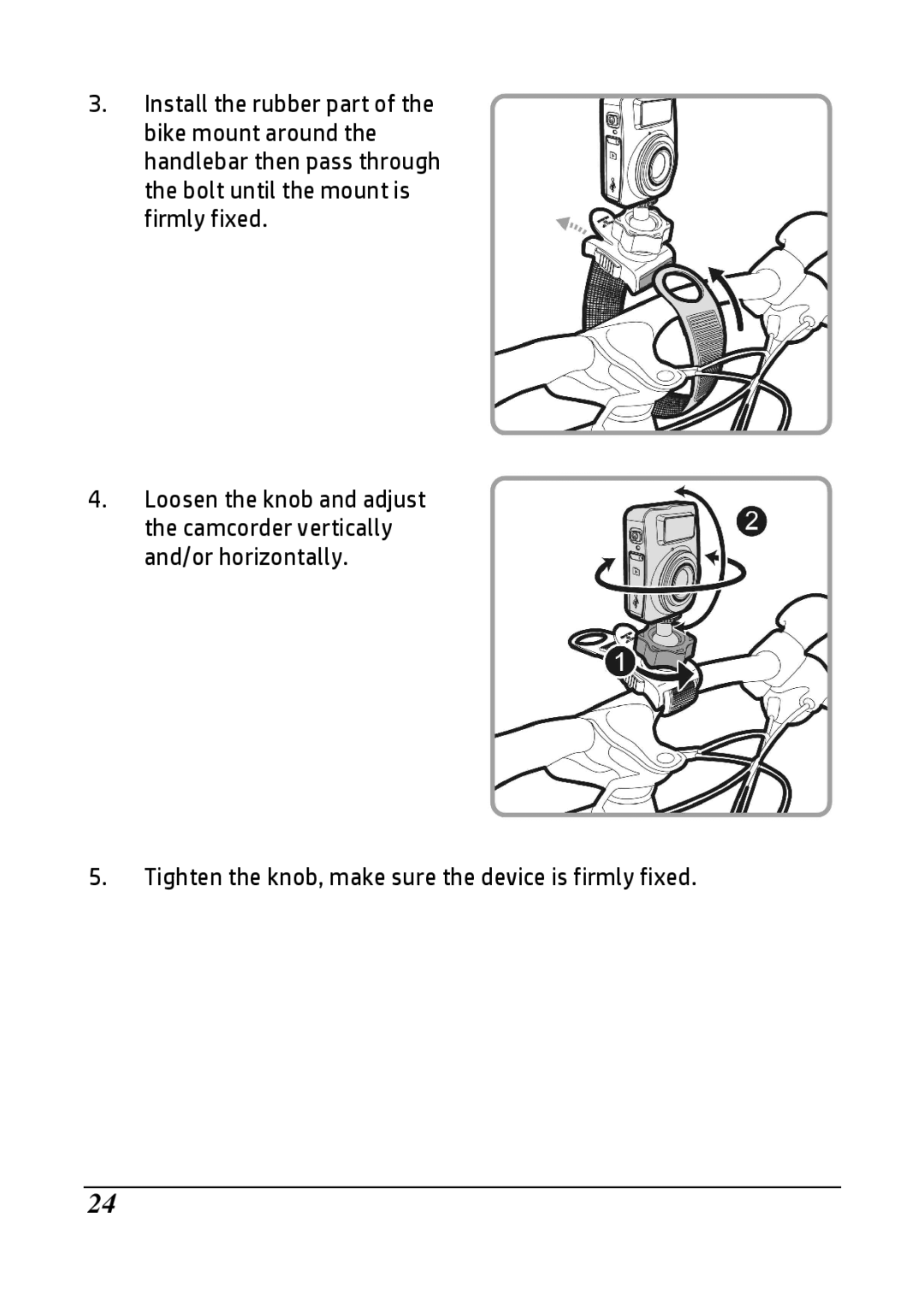 HP LC100W manual Tighten the knob, make sure the device is firmly fixed 