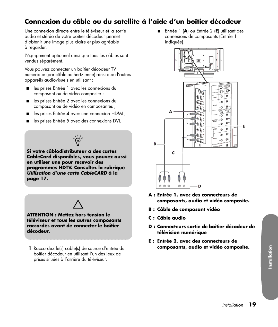 HP LC3200N 32 inch manual Installation 