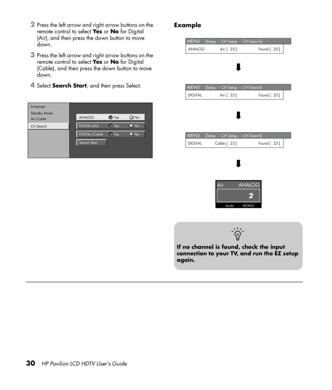 HP LC3200N 32 inch manual Example, Digital 