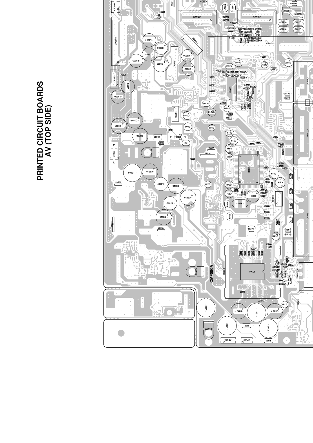 HP LC3260N manual Printed Circuit Boards AV TOP Side, CMF080A 