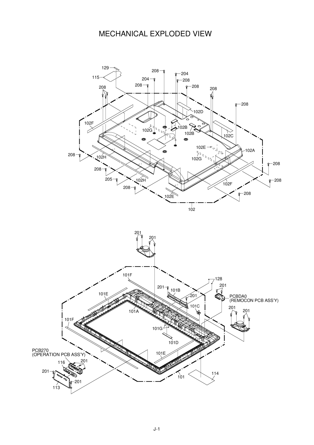 HP LC3260N manual Mechanical Exploded View 