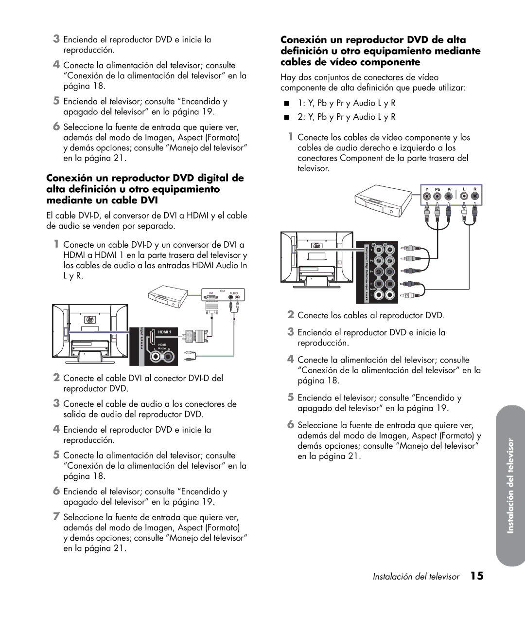 HP LC3272N 32 inch, LC3772N 37 inch, LC4276N 42 inch, LC4776N 47 inch manual DelInstalación 