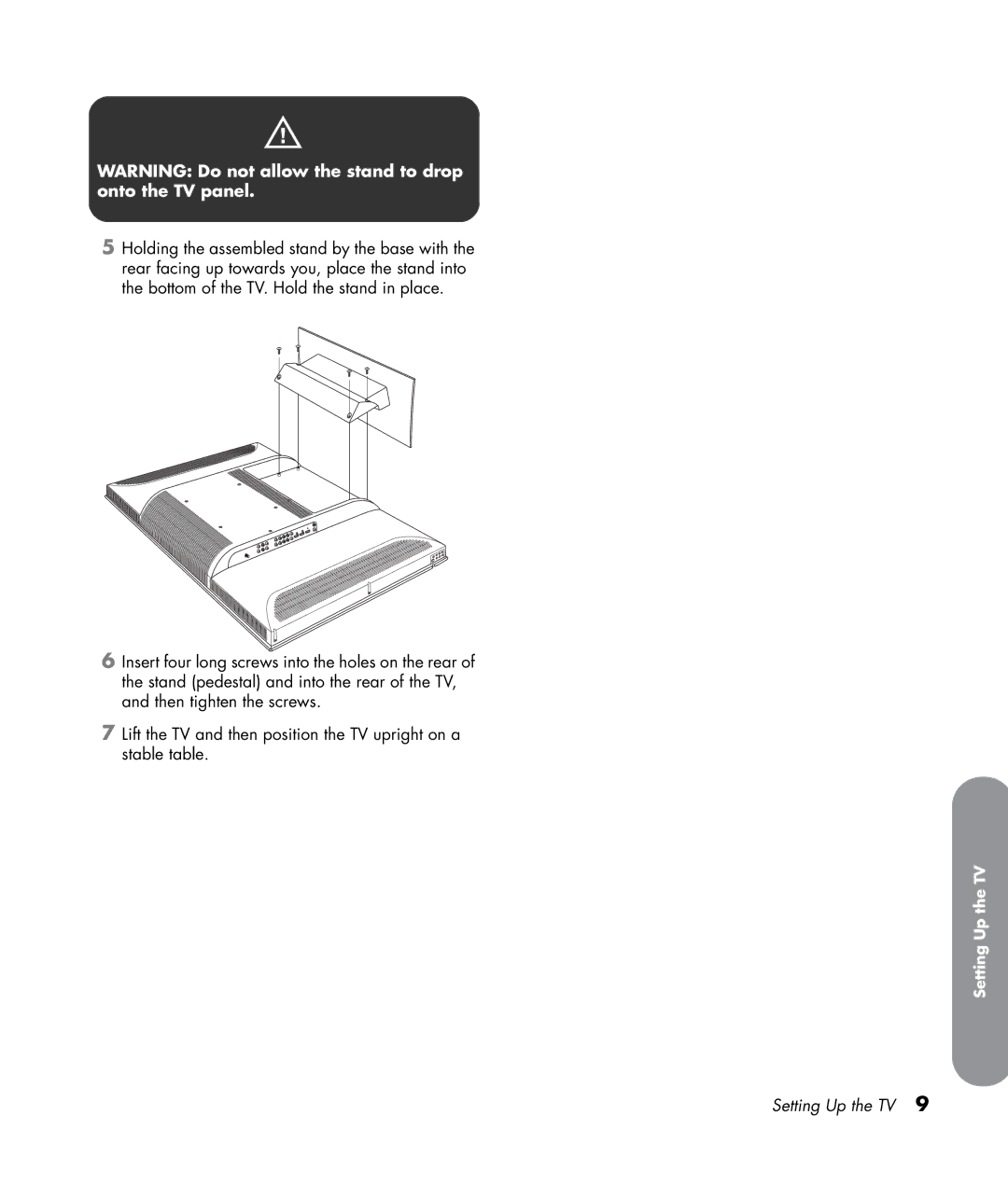 HP LC4776N 47 inch, LC3772N 37 inch, LC3272N 32 inch, LC4276N 42 inch manual Setting Up the TV 