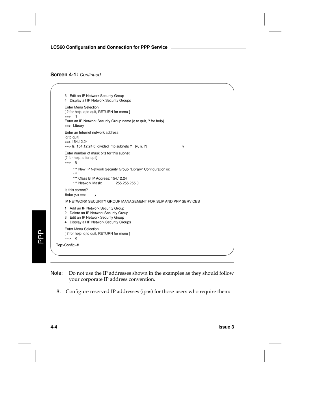 HP LCS60 manual Screen 