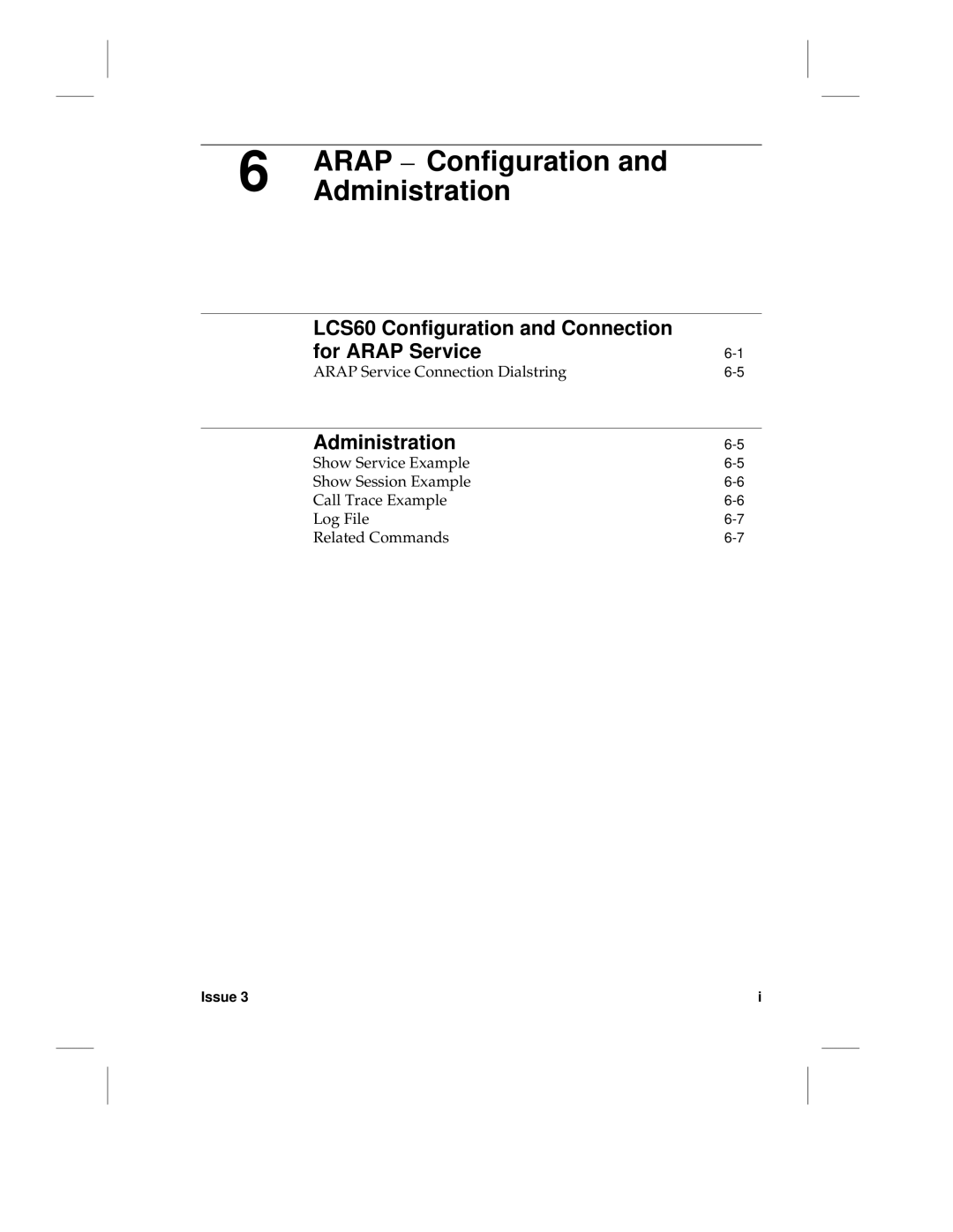 HP manual LCS60 Configuration and Connection For Arap Service, Arap Service Connection Dialstring 