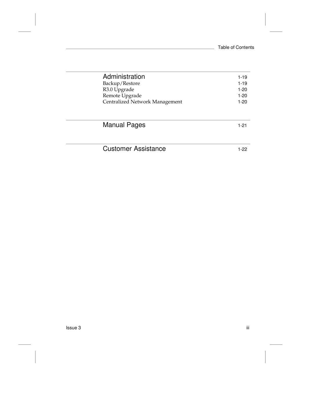 HP LCS60 manual Administration, Manual Pages Customer Assistance 