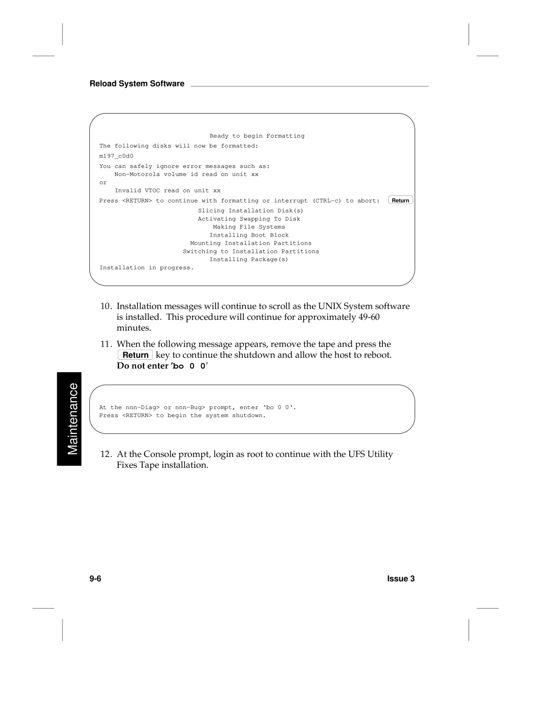 HP LCS60 manual Do not enter bo 0 