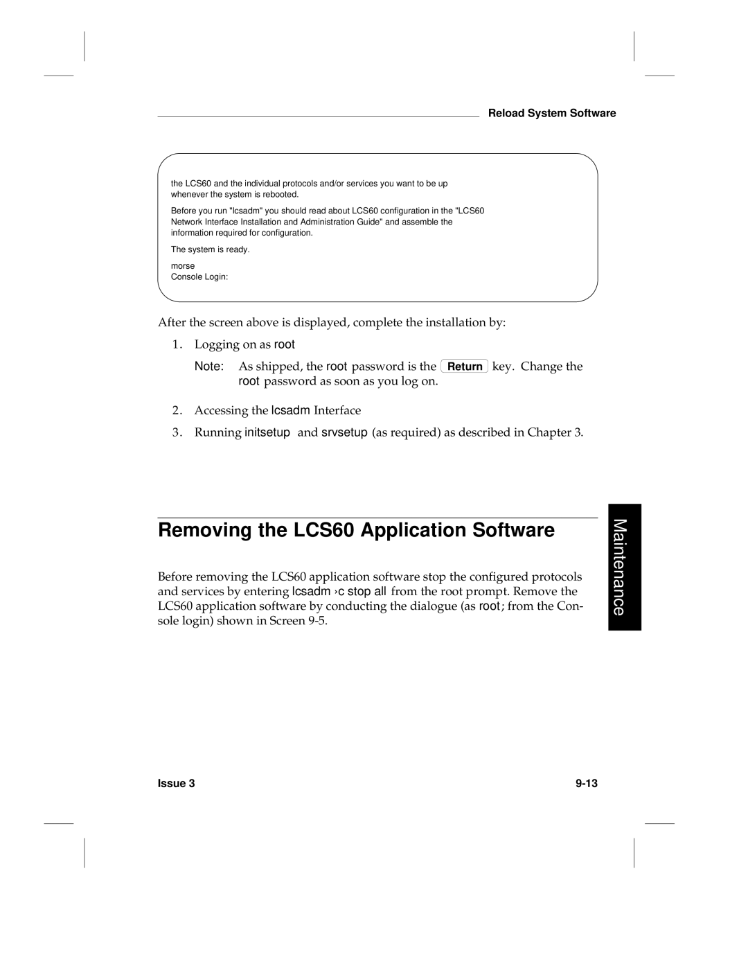 HP manual Removing the LCS60 Application Software 