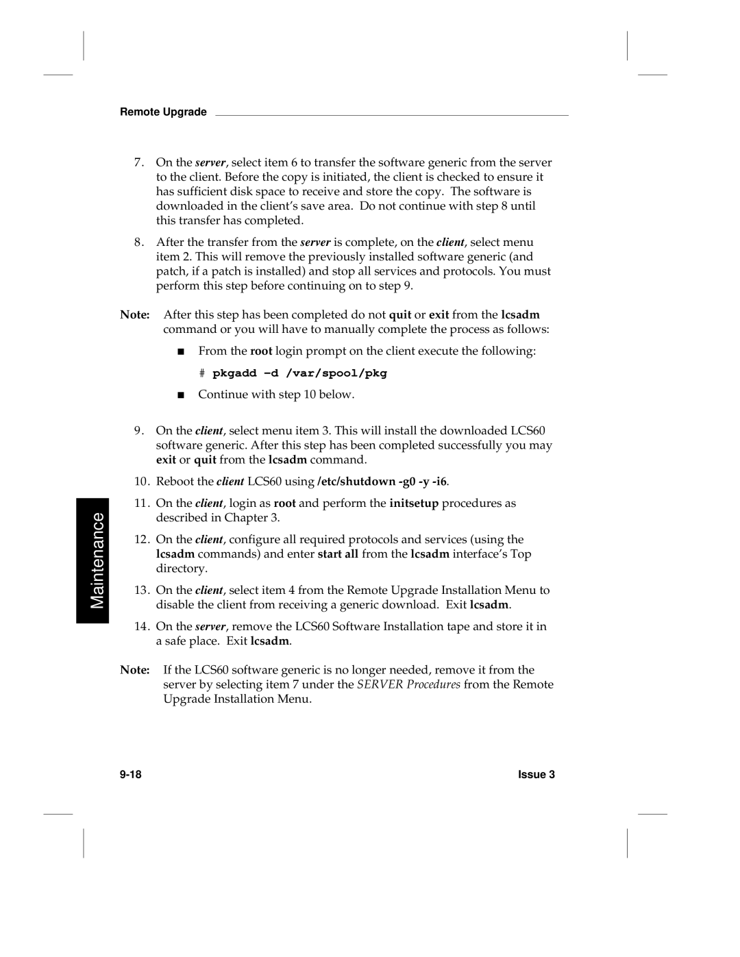 HP LCS60 manual # pkgadd -d /var/spool/pkg 