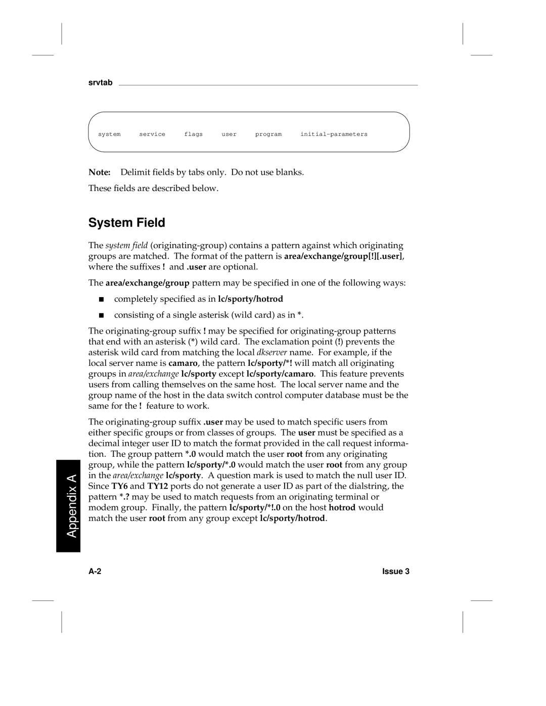 HP LCS60 manual System Field, These fields are described below 