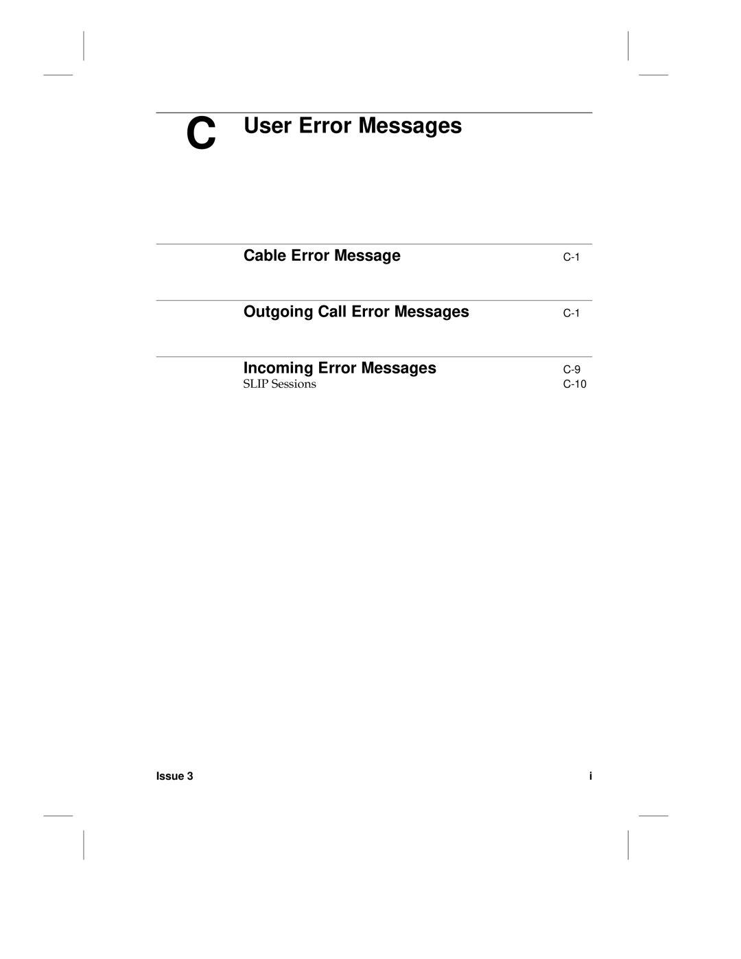 HP LCS60 manual User Error Messages, Slip Sessions 