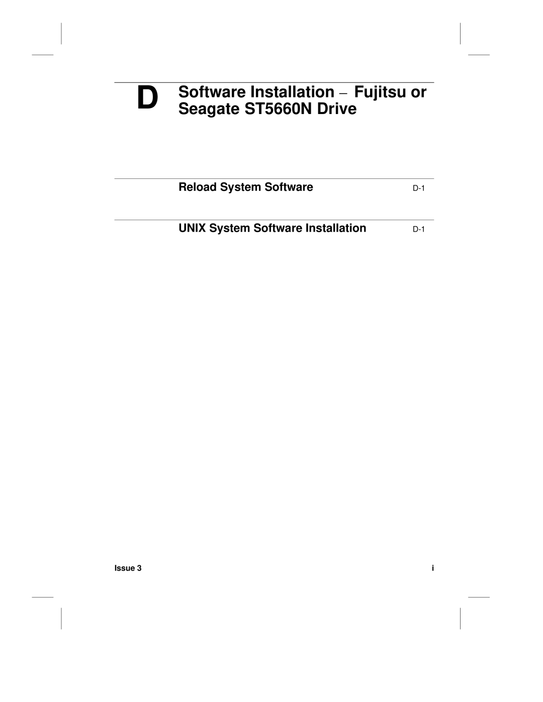 HP LCS60 manual Seagate ST5660N Drive, Reload System Software Unix System Software Installation 