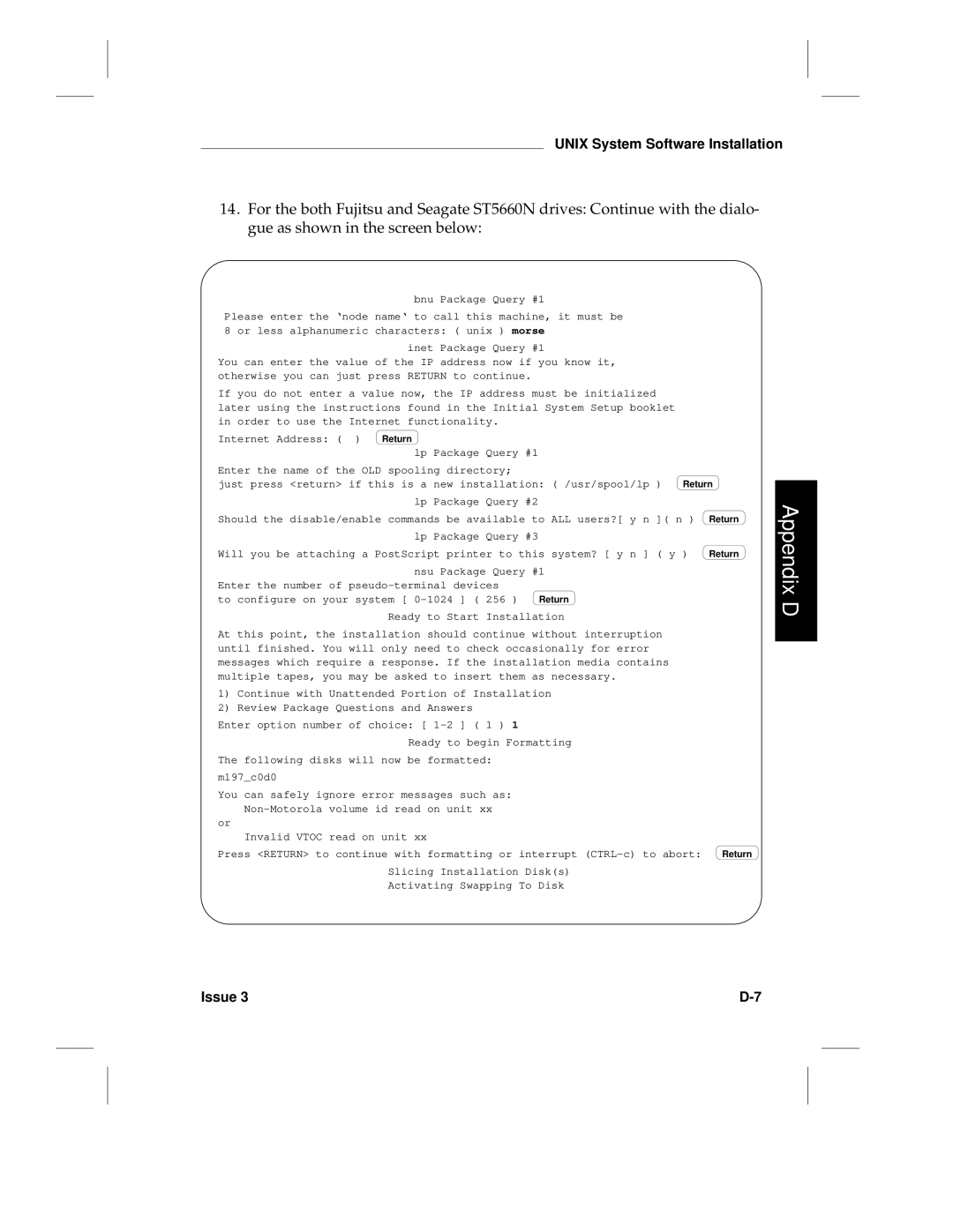 HP LCS60 manual Return 