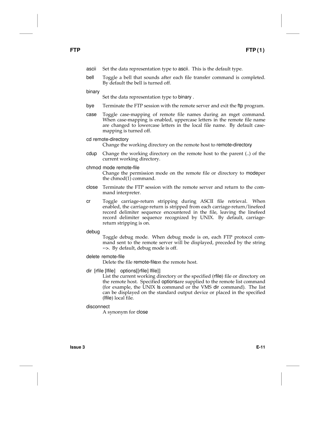 HP LCS60 manual Binary, Debug, Disconnect 