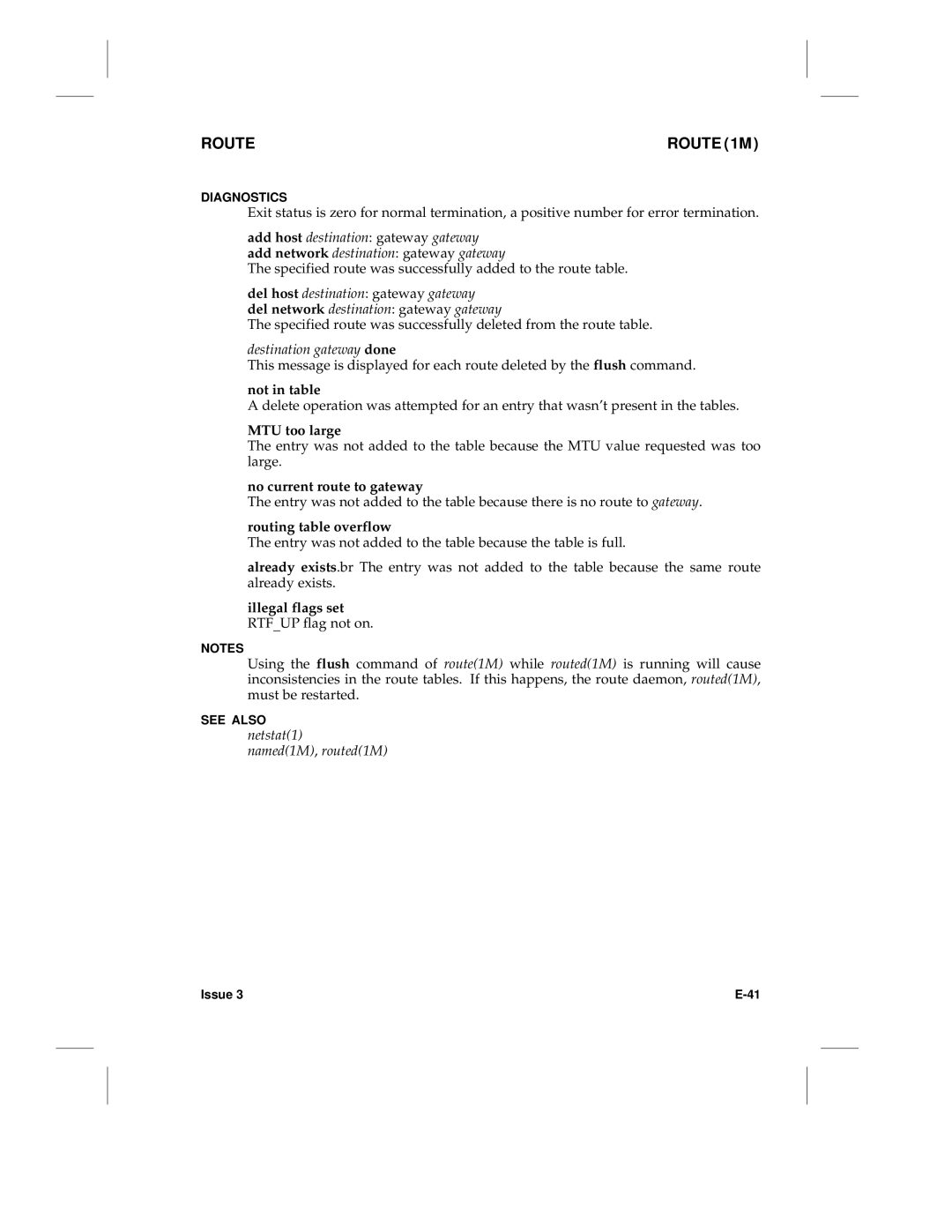 HP LCS60 manual Route Route 1M 