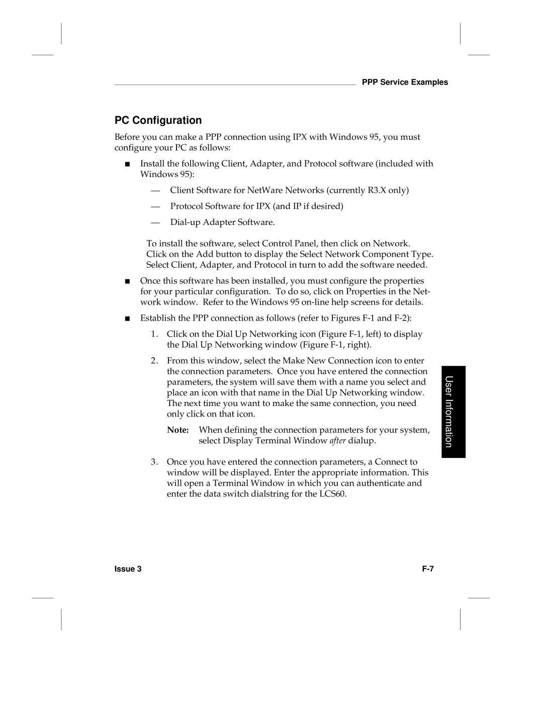 HP LCS60 manual PC Configuration 