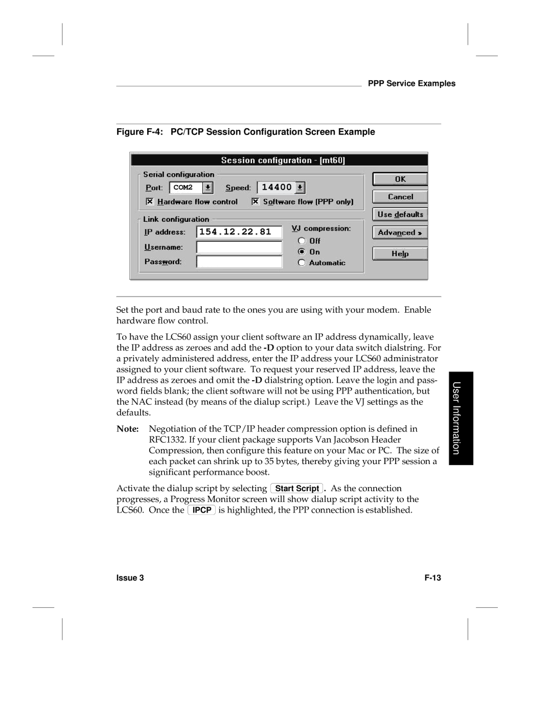 HP LCS60 manual 14400 154.12.22.81 