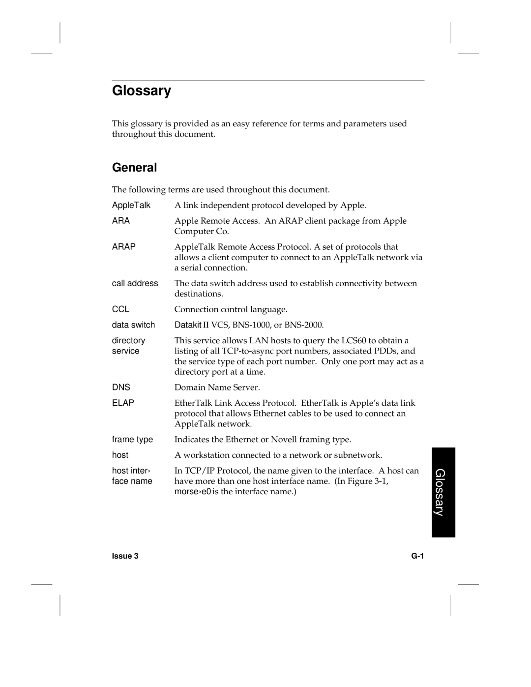 HP LCS60 manual Glossary, General 