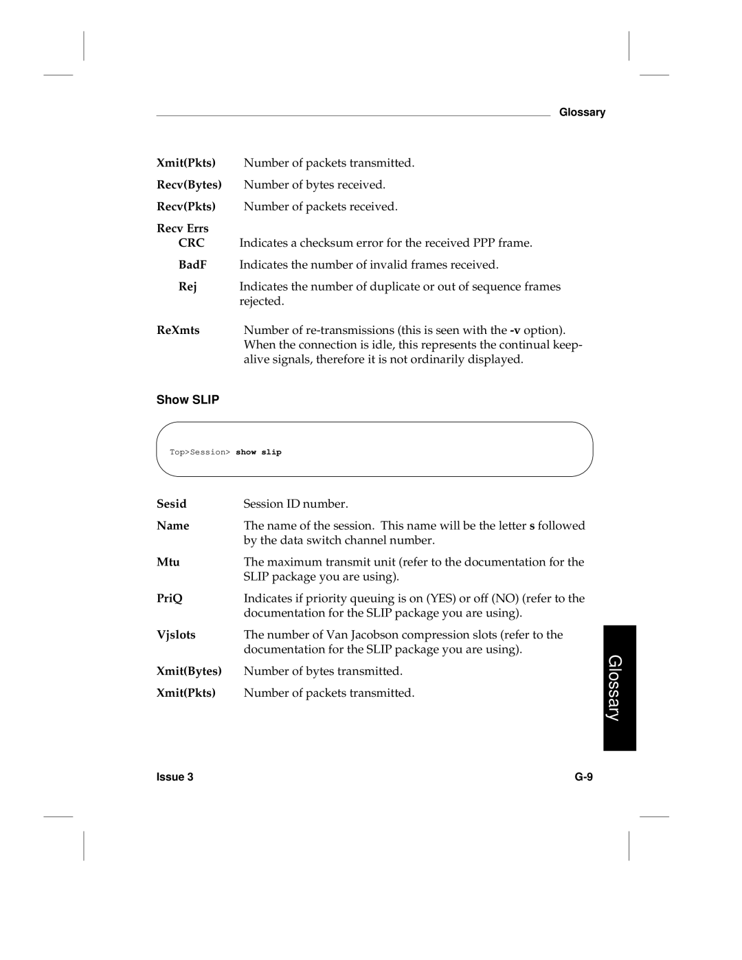 HP LCS60 manual Show Slip 