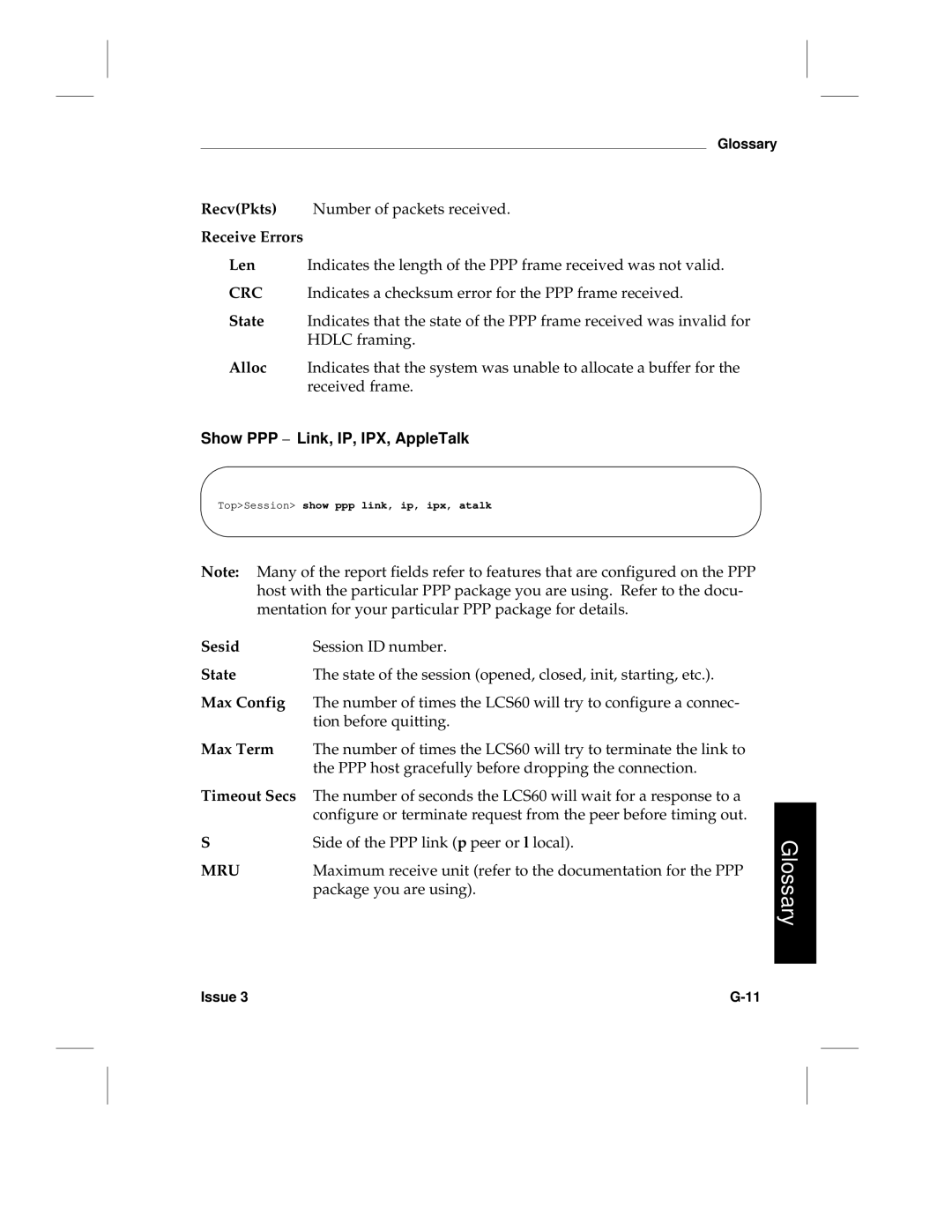 HP LCS60 manual Show PPP Link, IP, IPX, AppleTalk 