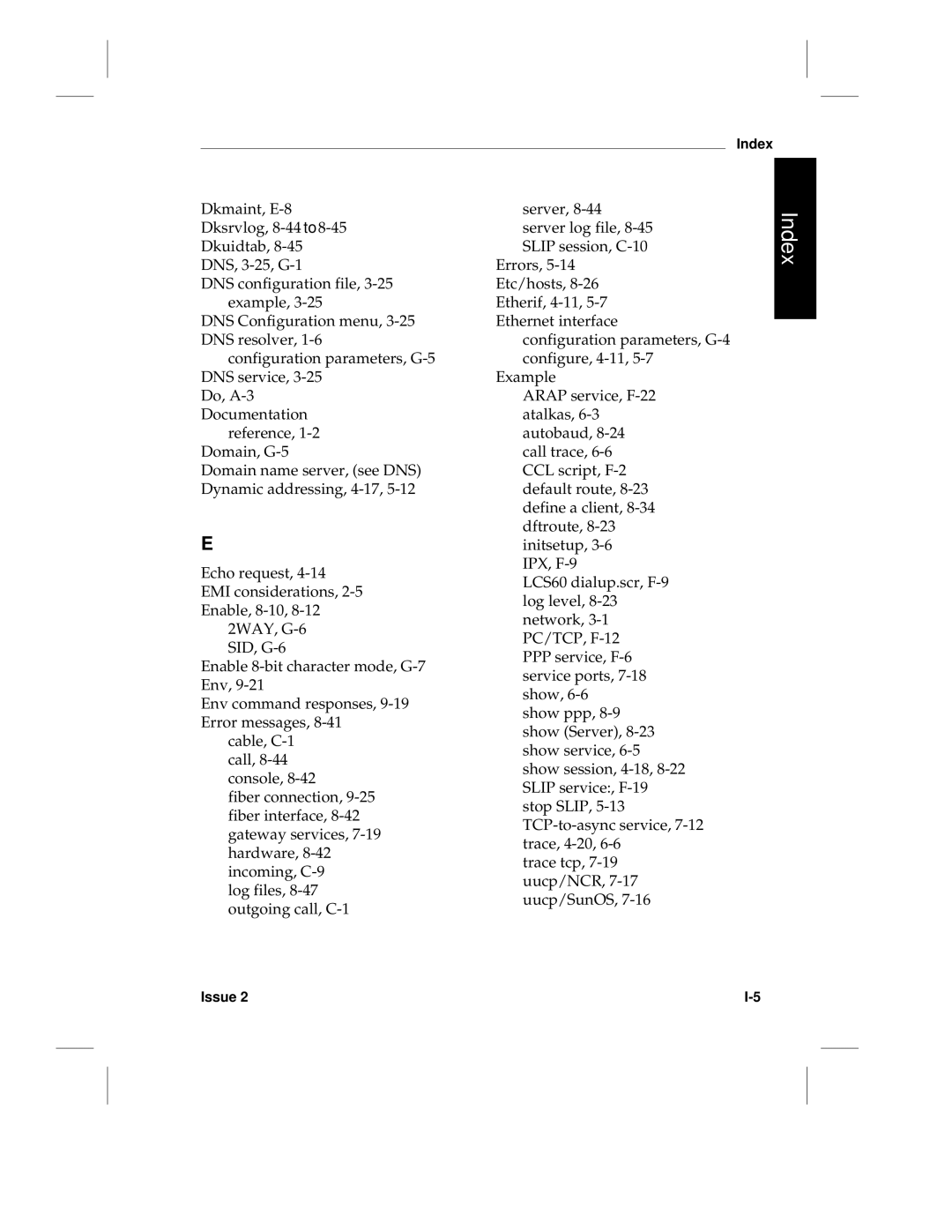 HP LCS60 manual Index, Server log file 