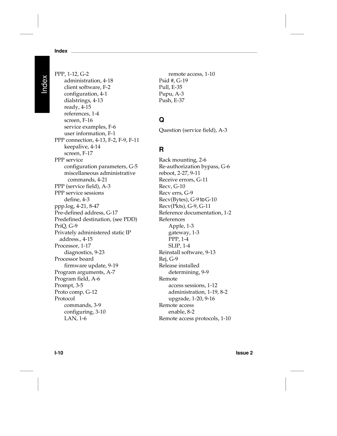 HP LCS60 manual Index 