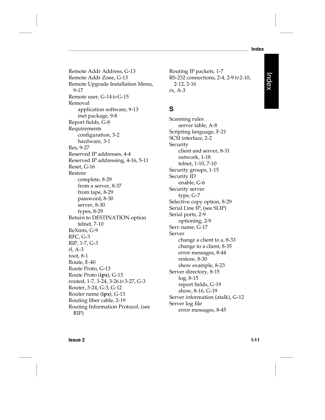 HP LCS60 manual Routing IP packets, RS-232 connections, 2-4,2-9 to 