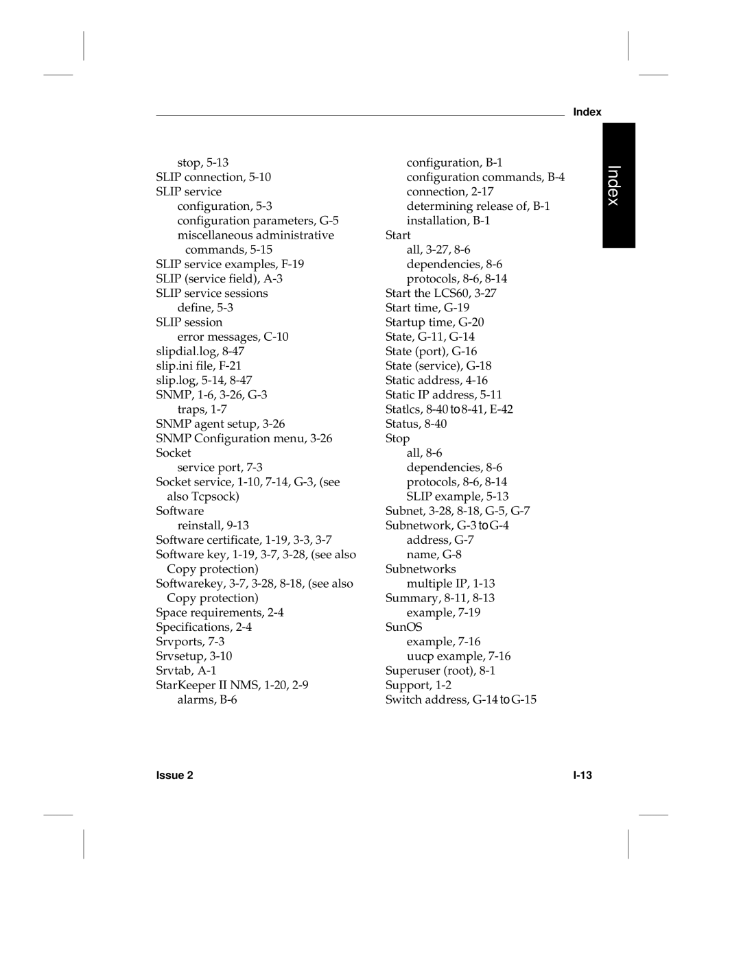 HP LCS60 manual Index 