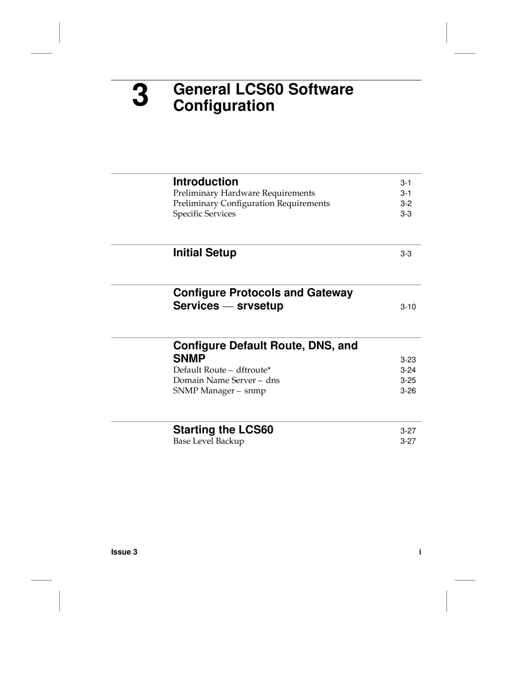 HP manual Starting the LCS60, Base Level Backup 