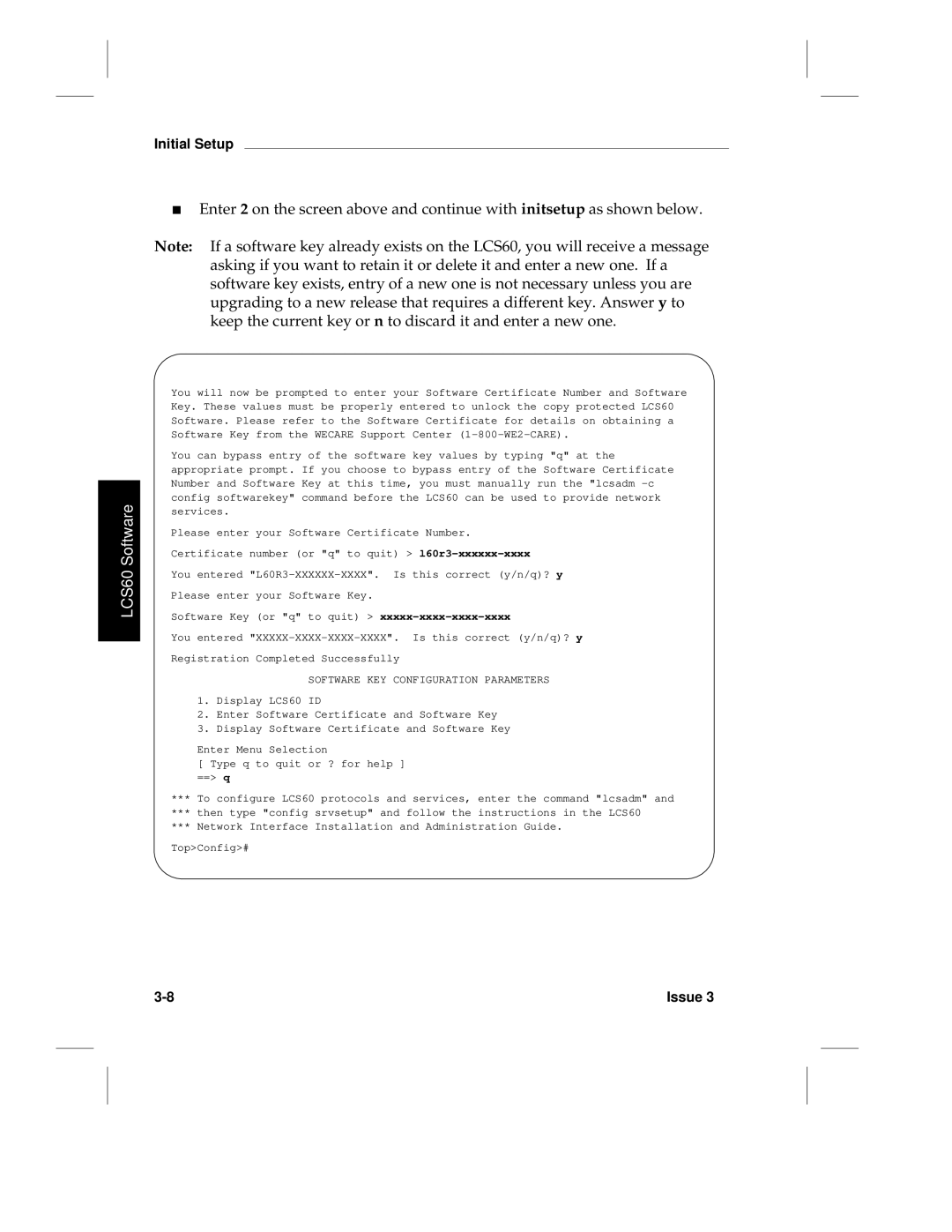 HP manual LCS60 Software 