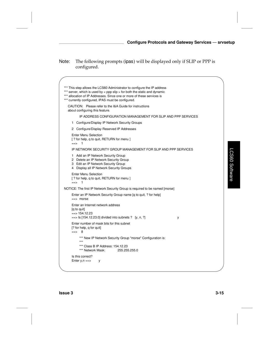 HP manual LCS60 Software 