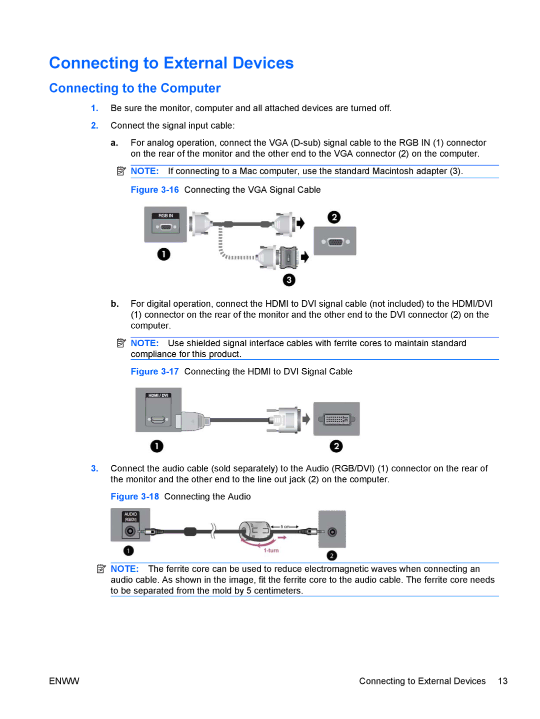 HP LD4700, LD4200 manual Connecting to External Devices, Connecting to the Computer 