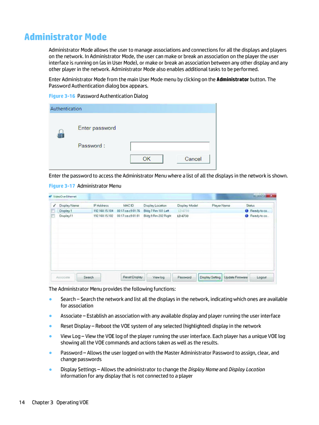 HP LD4245tm 41.92-inch Interactive manual Administrator Mode 