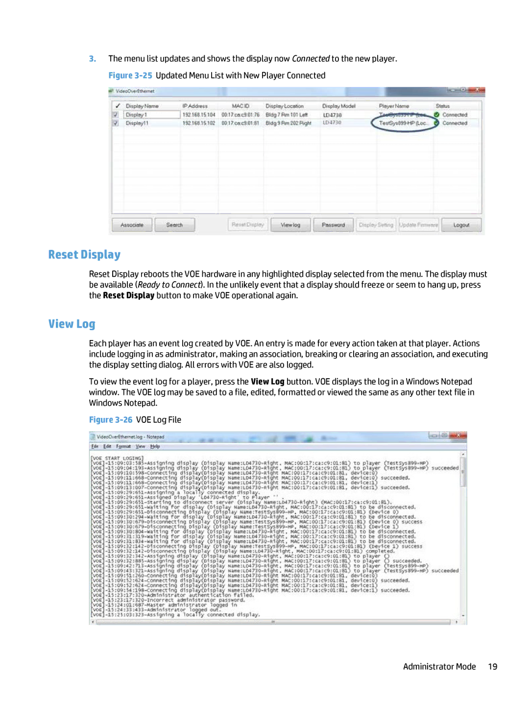 HP LD4245tm 41.92-inch Interactive manual Reset Display, View Log 