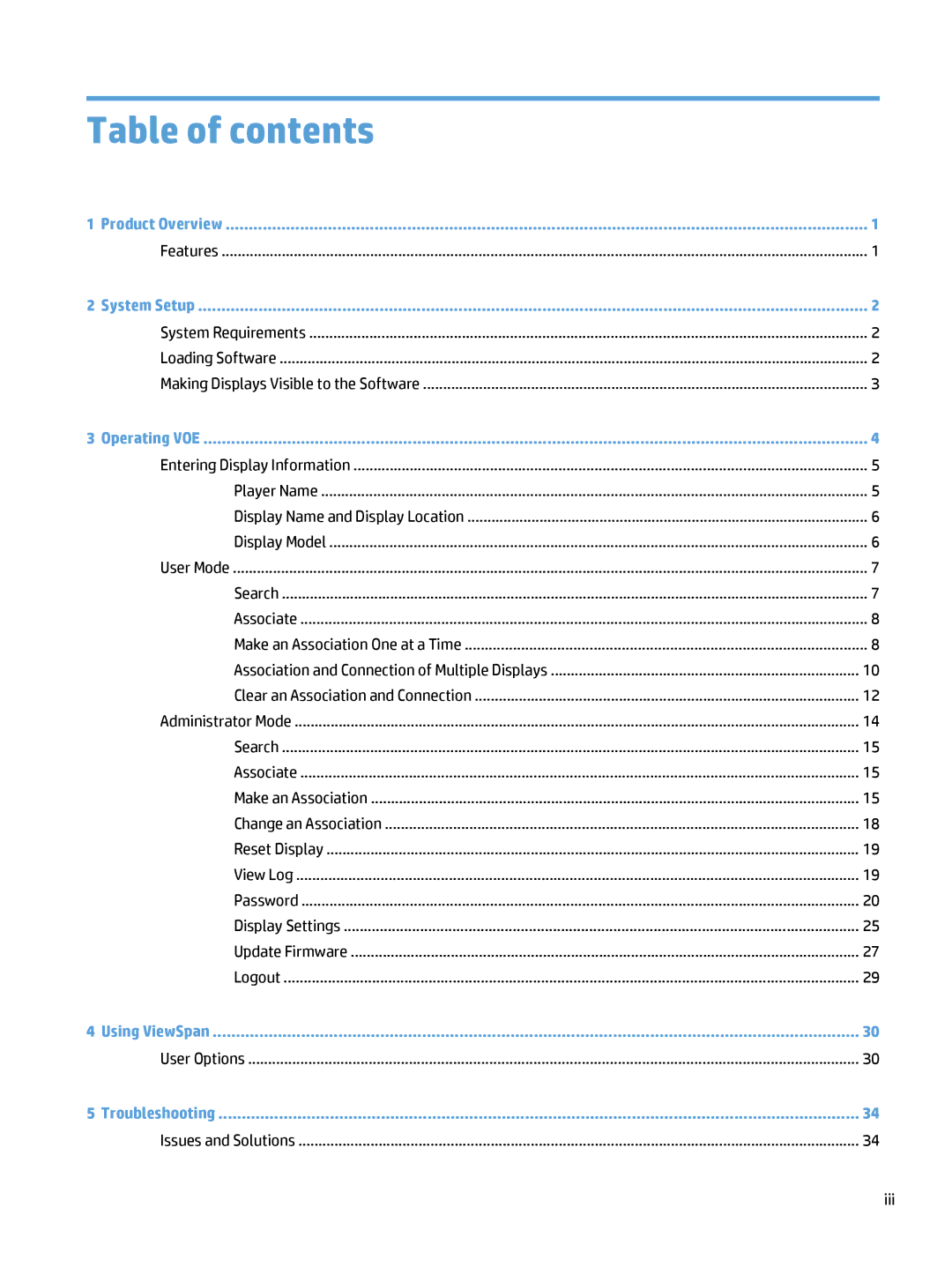 HP LD4245tm 41.92-inch Interactive manual Table of contents 