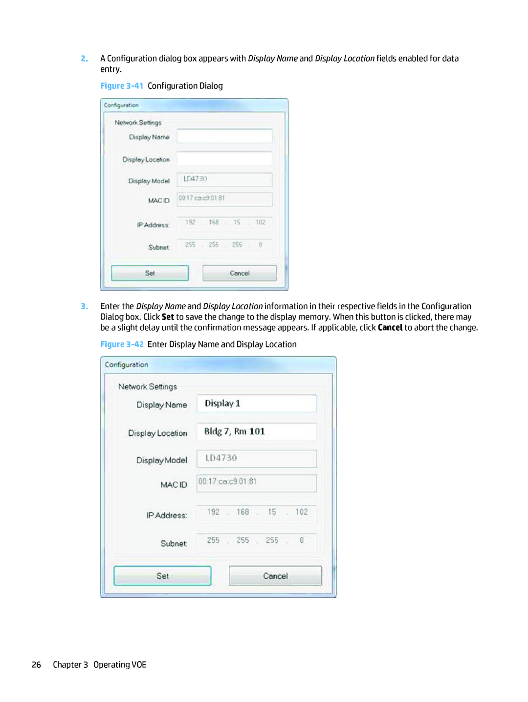 HP LD4245tm 41.92-inch Interactive manual 41Configuration Dialog 