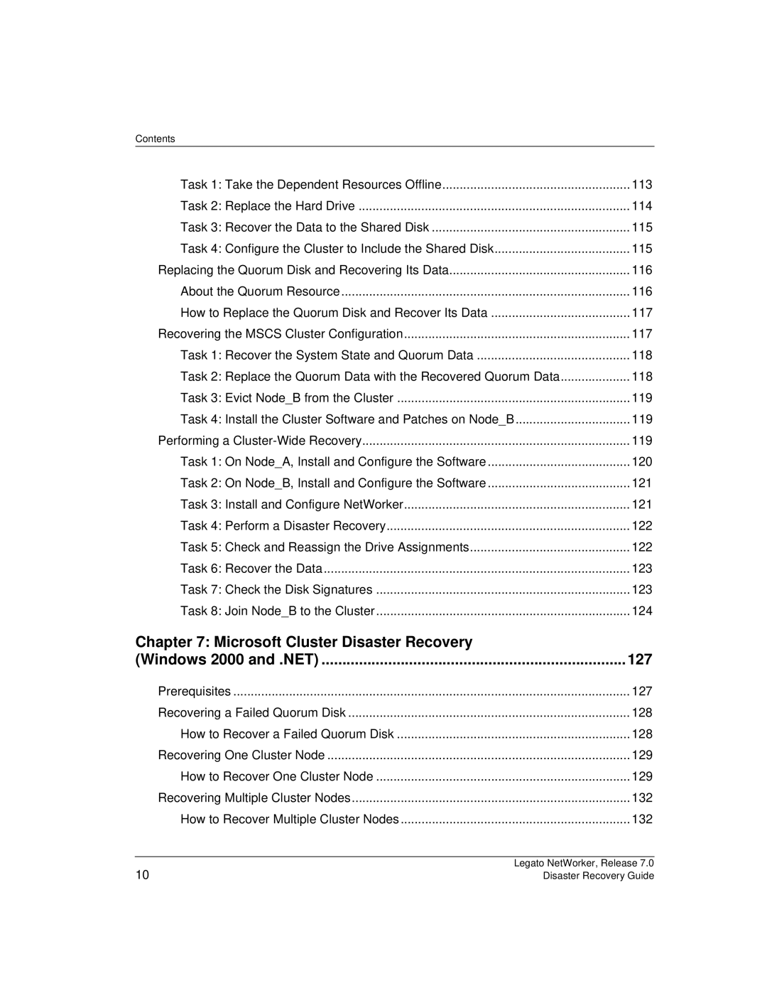 HP Legato Networker manual 127, 116 