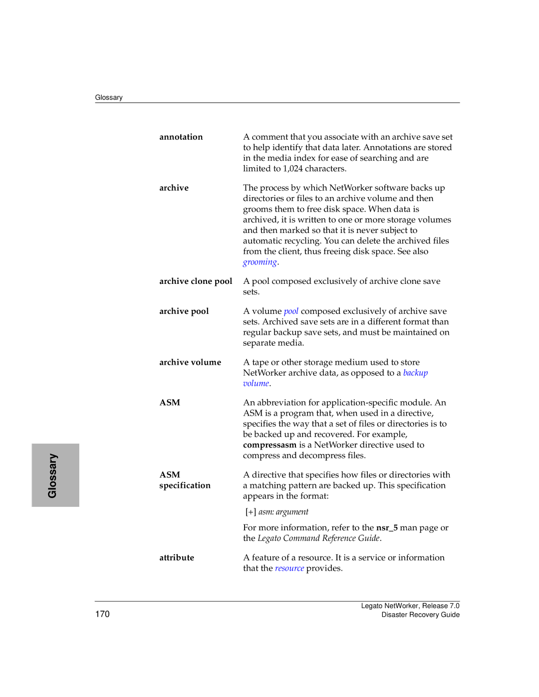 HP Legato Networker manual Glossary 