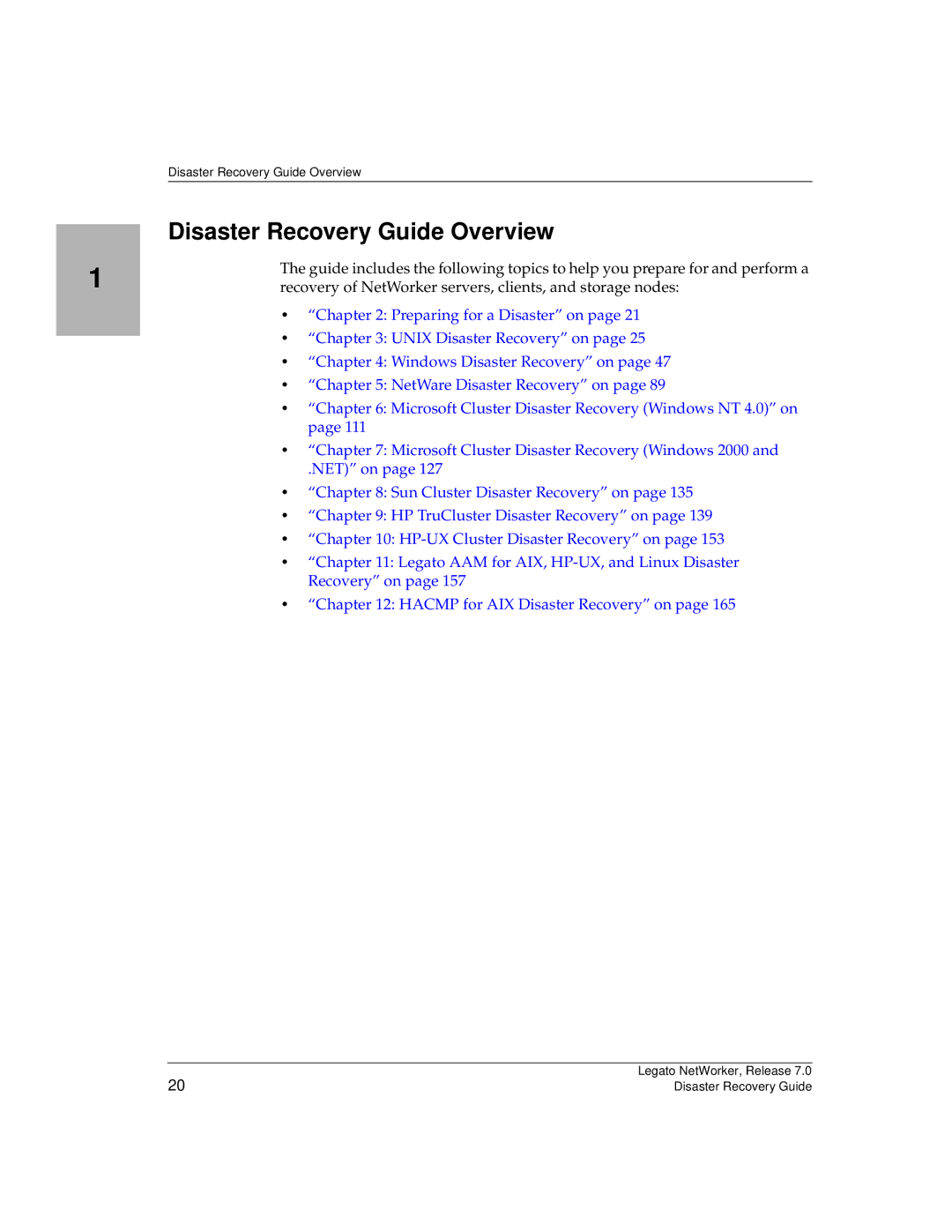 HP Legato Networker manual Disaster Recovery Guide Overview 