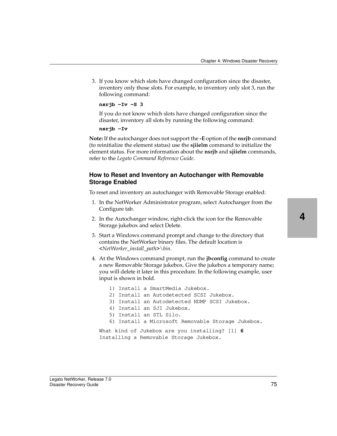 HP Legato Networker manual Nsrjb -Iv -S 