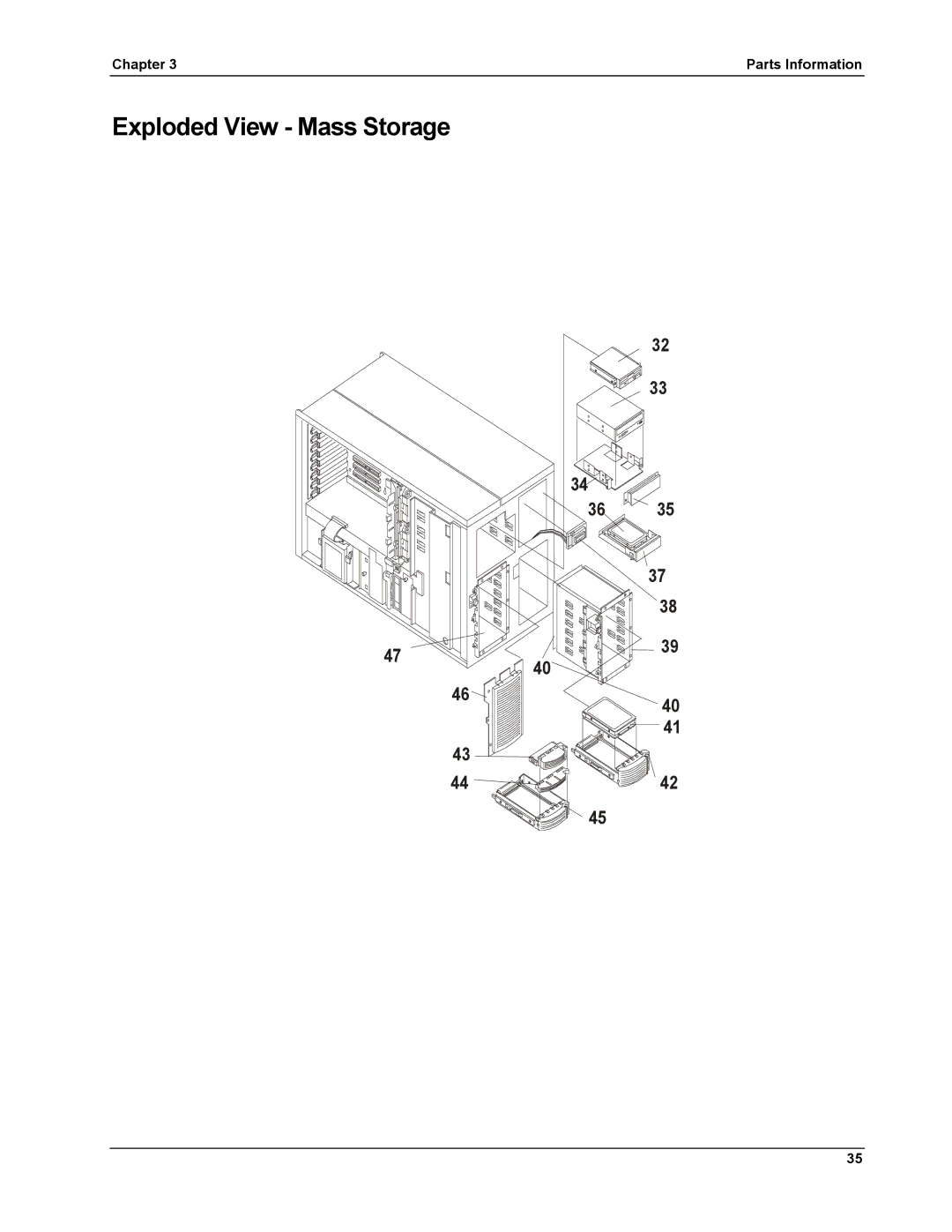 HP LH 6000 manual Exploded View Mass Storage 